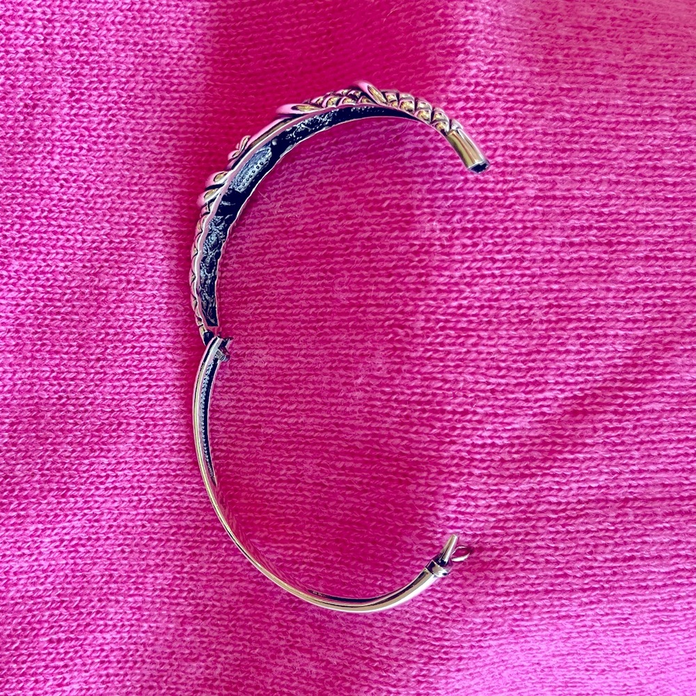 Vintage 925 Sterling Bangle Bracelet - Picture 5 of 16